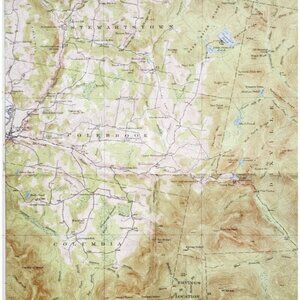 1930 Map USGS Topographic Dixville New Hampshire Antique Quadrangle TOPO21